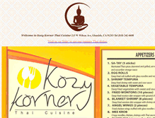 Tablet Screenshot of kozy-korner.com
